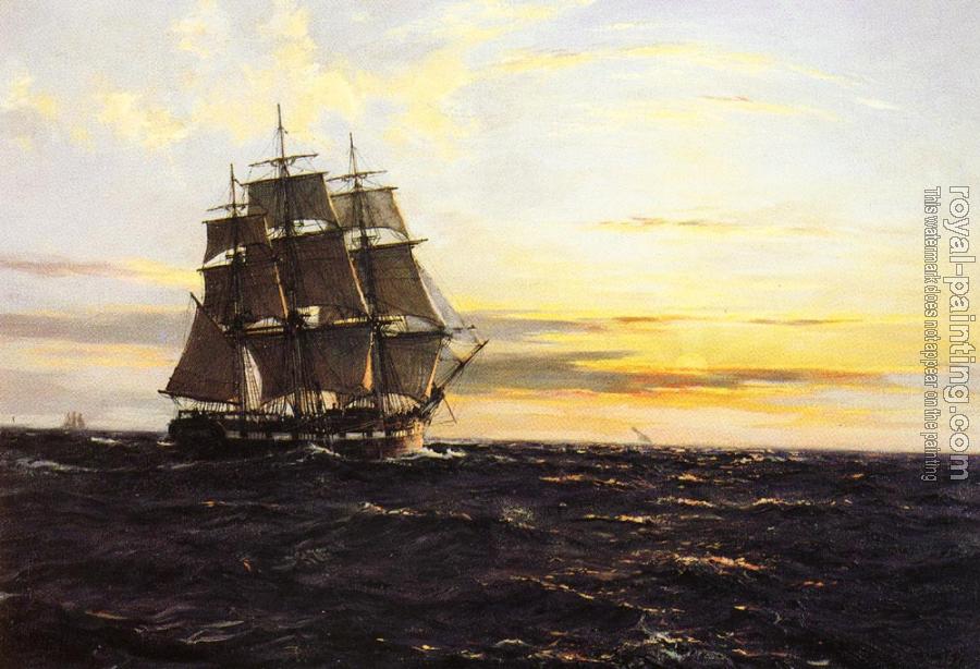 Montague Dawson : Into The Westerly Sun
